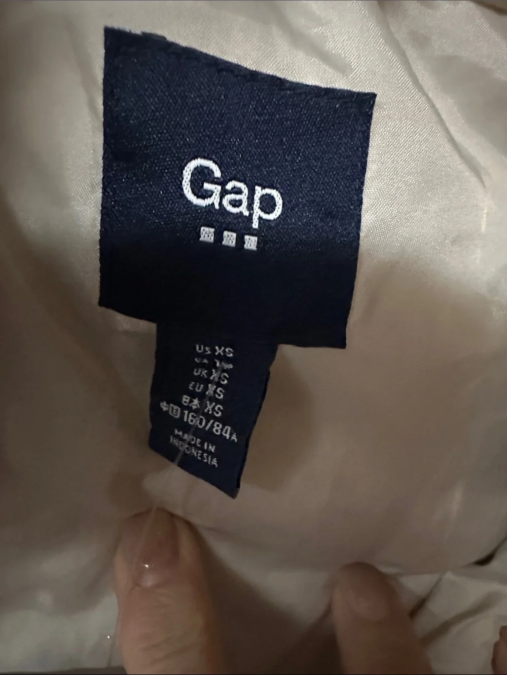 GAP Women's Light Beige Quilted Puffer Vest Size XS